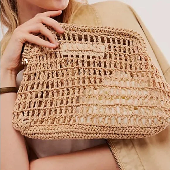 Free People Crochet Clutch Set - Brown Only - Picture 3 of 4